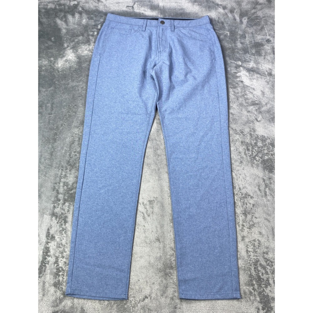 Bonobos Golf Pants Men Fits 32x31 Blue Heather Slim Fit Performance Tech Stretch